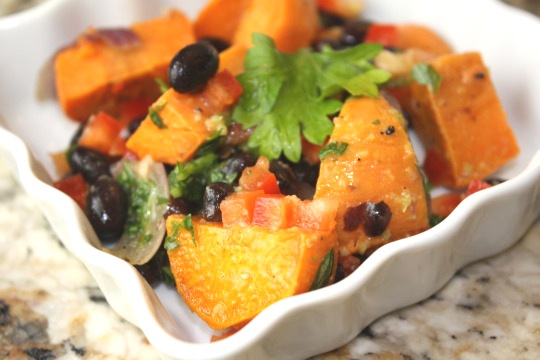 sweet potato black bean chile salad