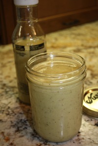 garlic salad dressing jars