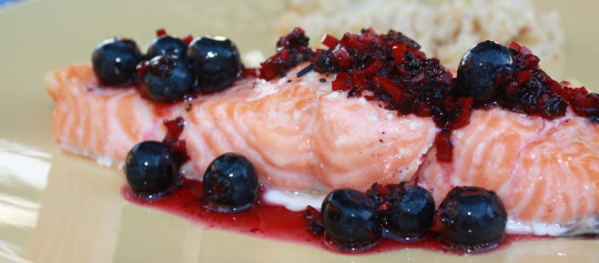 blueberry salsa on salmon