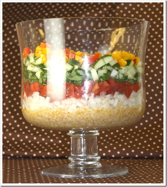 layered salad peppers