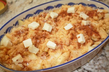 apple crisp before baking