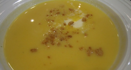 butternut squash soup honey mascarpone