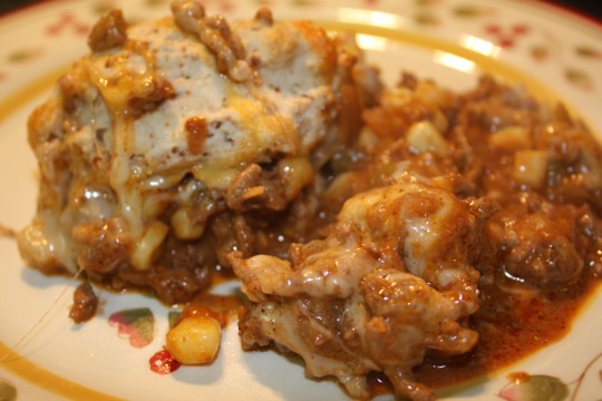 beef and biscuit casserole serving