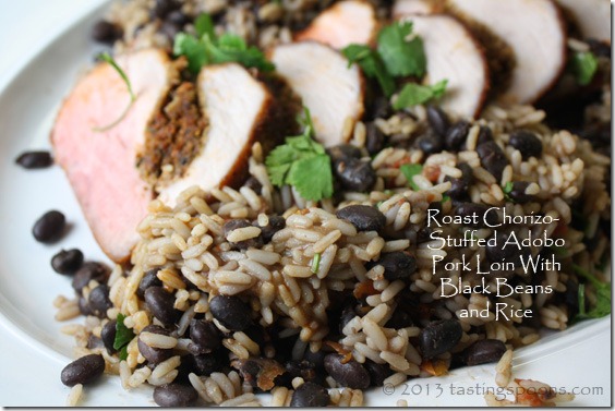 roast_pork_loin_adobo_blackbeans_rice
