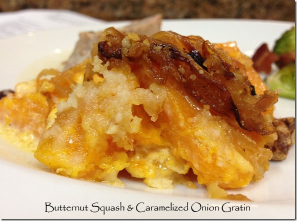 butternut squash and caramelized onion gratin